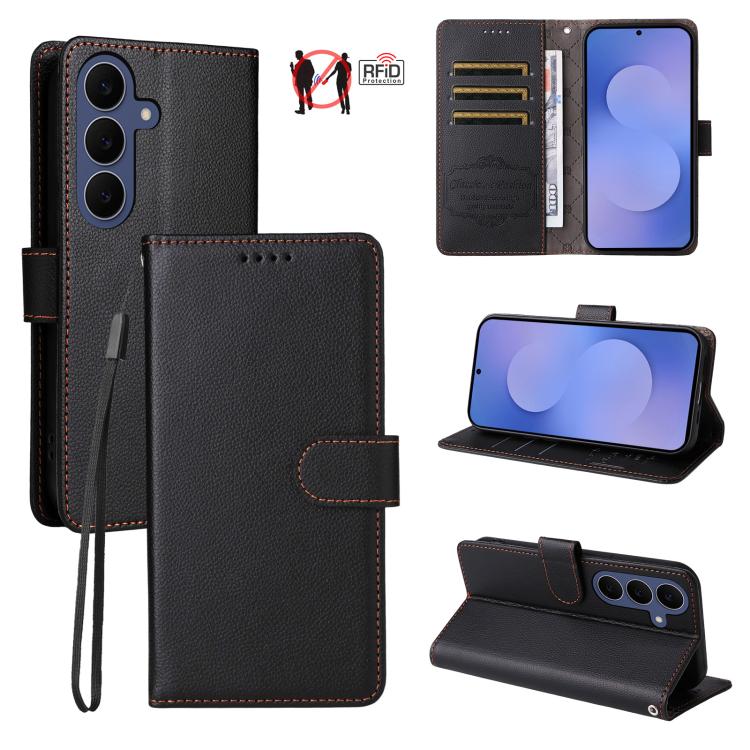 Custodia pelle con portafoglio e protezione RFID per Galaxy S25 / S24, S25+ /