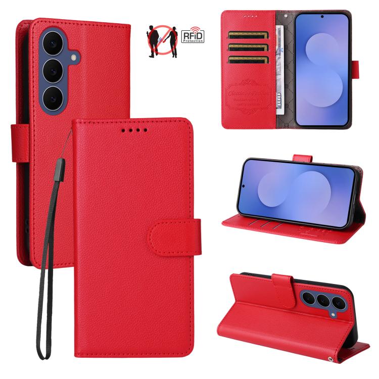 Custodia pelle con portafoglio e protezione RFID per Galaxy S25 / S24, S25+ /
