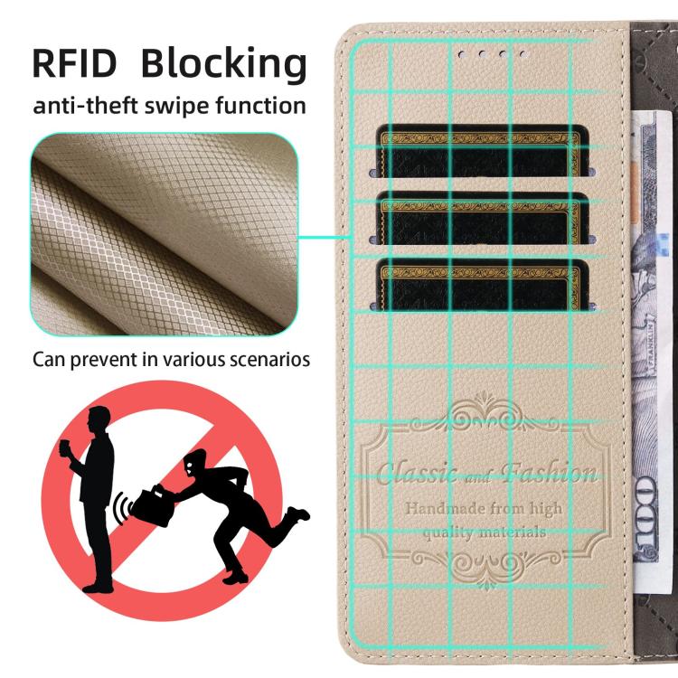 Custodia pelle con portafoglio e protezione RFID per Samsung Galaxy A05, A05s