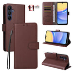 Custodia in pelle con portafoglio e protezione RFID per Samsung Galaxy A36, A15