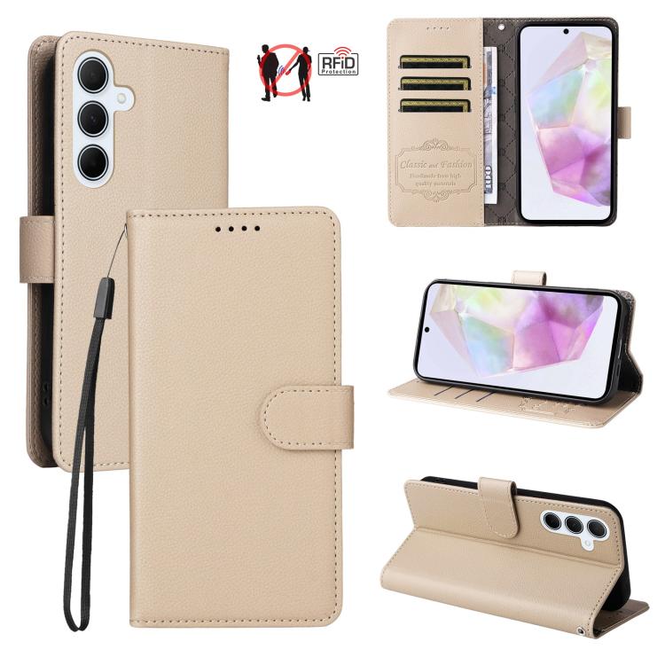 Custodia in pelle con portafoglio e protezione RFID per Samsung Galaxy A36, A15