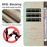 Custodia in pelle con portafoglio e protezione RFID per Samsung Galaxy A36, A15