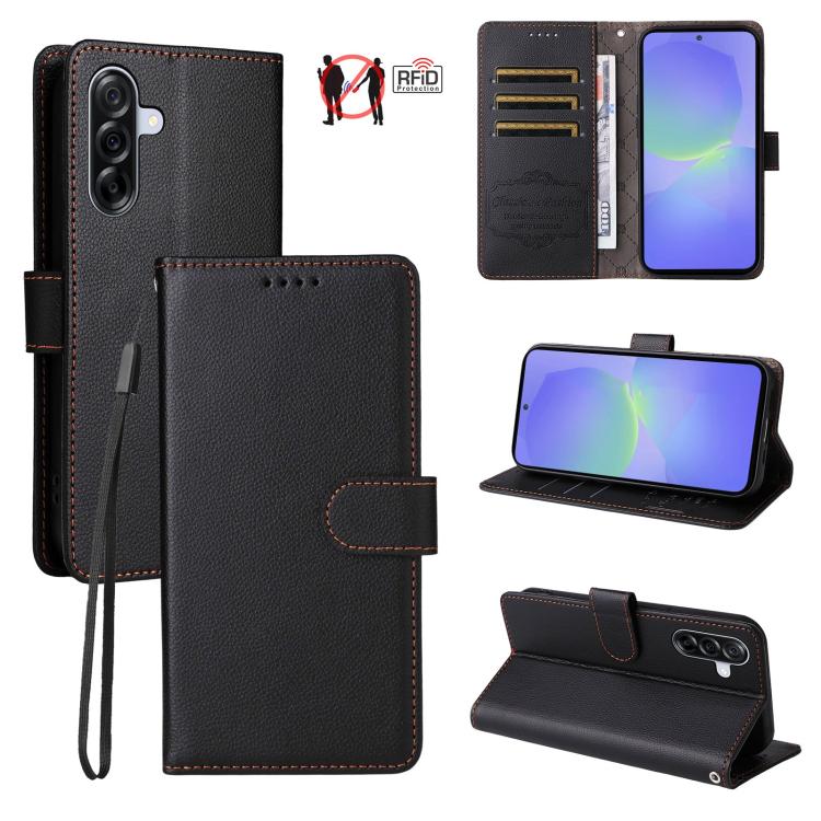 Custodia in pelle con portafoglio e protezione RFID per Samsung Galaxy A36, A15