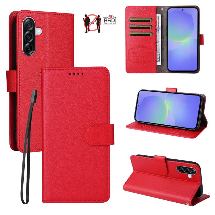 Custodia in pelle con portafoglio e protezione RFID per Samsung Galaxy A36, A15