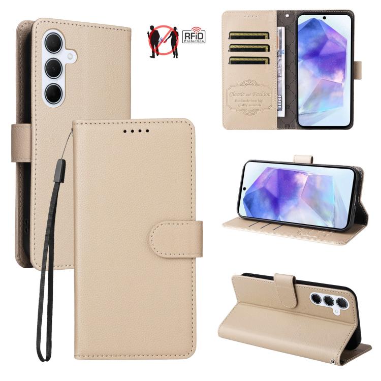 Custodia in pelle con portafoglio e protezione RFID per Samsung Galaxy A36, A15
