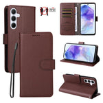 Custodia in pelle con portafoglio e protezione RFID per Samsung Galaxy A36, A15