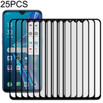 Pellicola vetro temperato schermo intero con colla per OPPO 25 pezzi