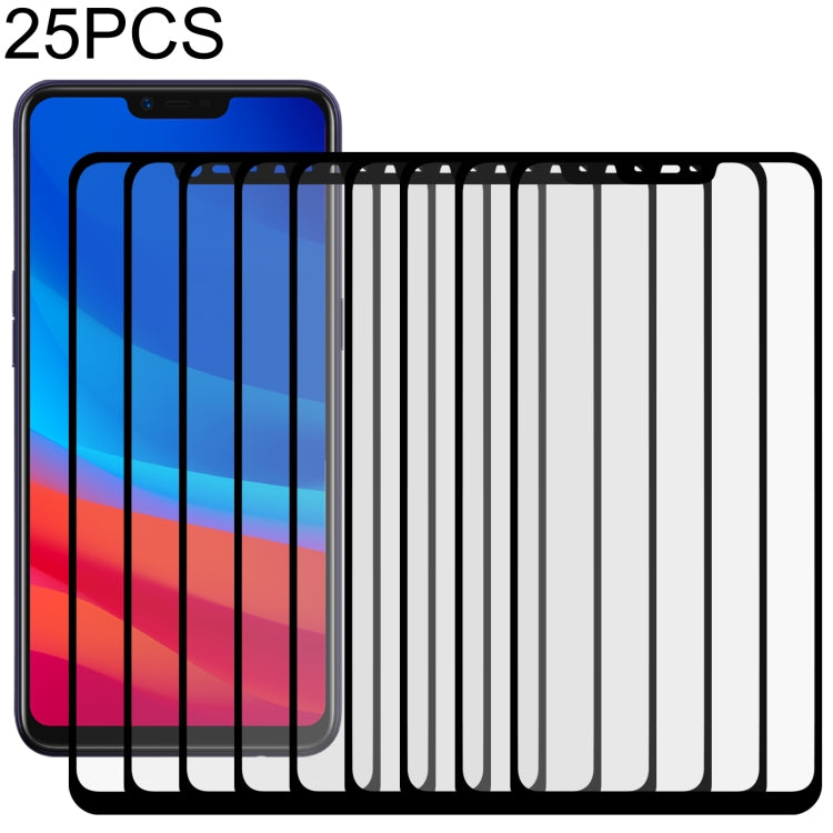 Pellicola vetro temperato schermo intero con colla per OPPO 25 pezzi