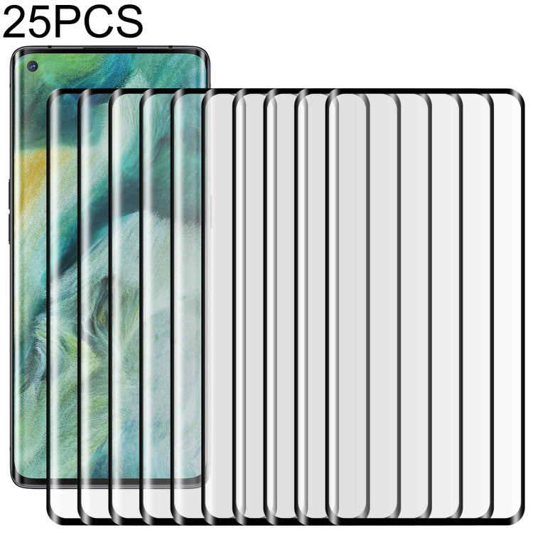 Pellicola vetro temperato schermo intero con colla per OPPO 25 pezzi
