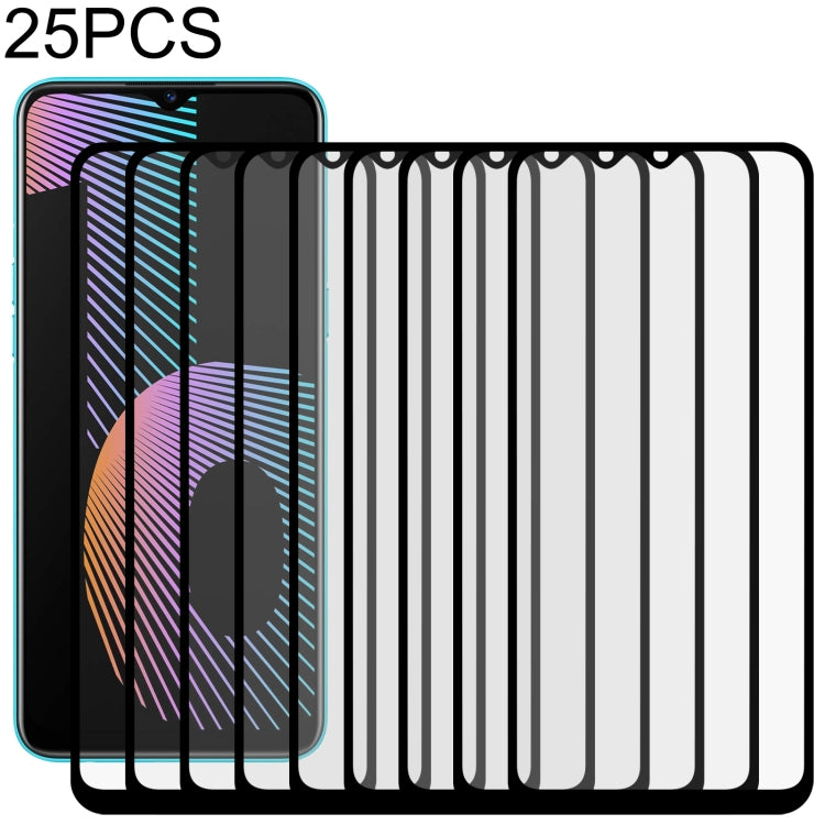 Pellicola vetro temperato schermo intero con colla per OPPO 25 pezzi