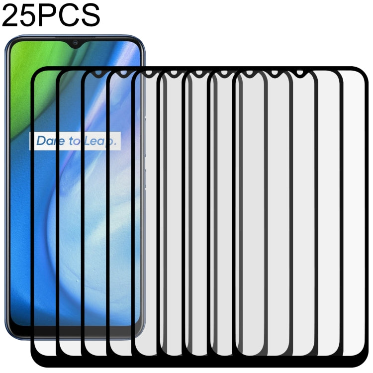 Pellicola vetro temperato schermo intero con colla per OPPO 25 pezzi