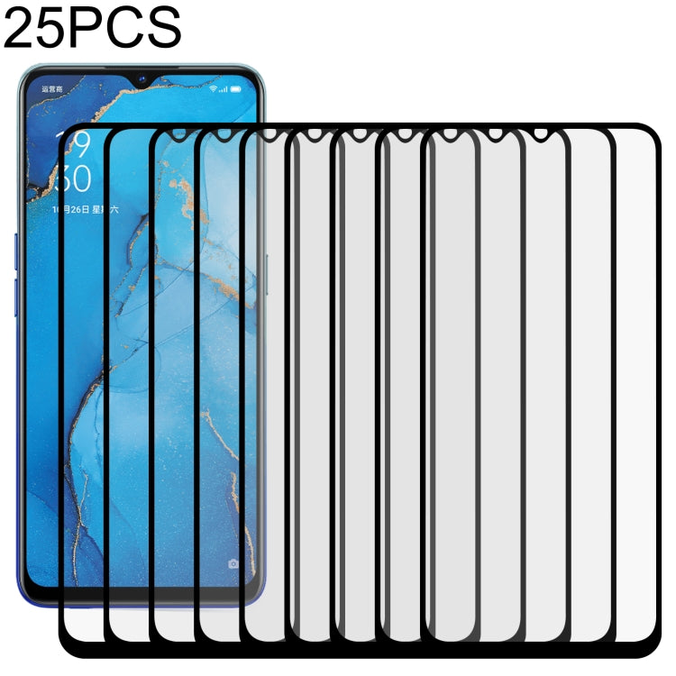 Pellicola vetro temperato schermo intero con colla per OPPO 25 pezzi