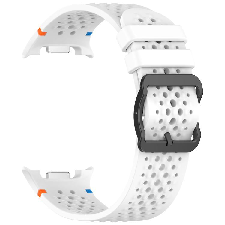 Cinturino per orologio xDfind Ladder con fibbia nera e motivo a nido d'ape in silicone traspirante., For Samsung Galaxy Watch8 / Watch8 Classic