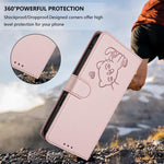 Custodia per telefono in pelle con ciondolo a forma di gatto e cuore in rilievo, completa di cinturino da polso., For iPhone Air, For iPhone 16 Pro Max