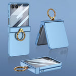 Custodia ultra sottile con cerniera integrata e anello per Galaxy Z Flip8 5G e