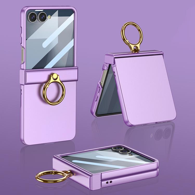 Custodia ultra sottile con cerniera integrata e anello per Galaxy Z Flip8 5G e