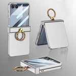 Custodia ultra sottile con cerniera integrata e anello per Galaxy Z Flip8 5G e