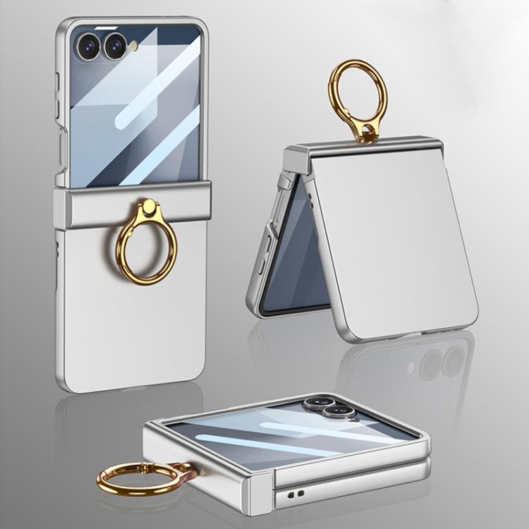 Custodia ultra sottile con cerniera integrata e anello per Galaxy Z Flip8 5G e