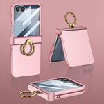 Custodia ultra sottile con cerniera integrata e anello per Galaxy Z Flip8 5G e
