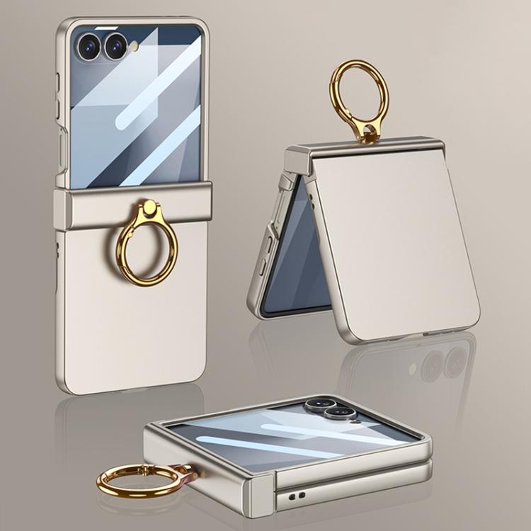 Custodia ultra sottile con cerniera integrata e anello per Galaxy Z Flip8 5G e
