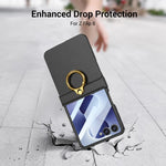 Custodia ultra sottile con cerniera integrata e anello per Galaxy Z Flip8 5G e