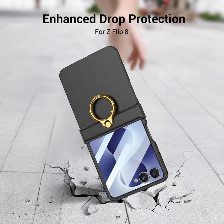 Custodia ultra sottile con cerniera integrata e anello per Galaxy Z Flip8 5G e