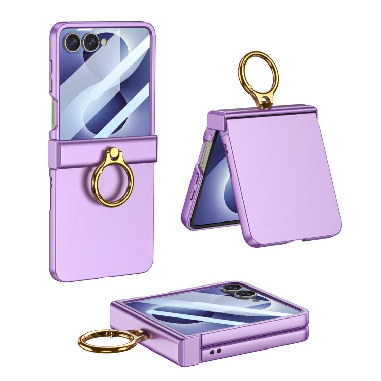 Custodia ultra sottile con cerniera integrata e anello per Galaxy Z Flip8 5G e