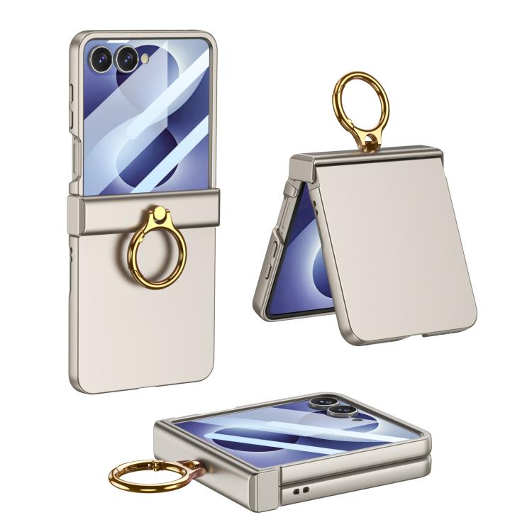 Custodia ultra sottile con cerniera integrata e anello per Galaxy Z Flip8 5G e