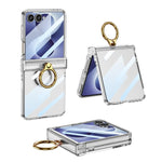 Custodia ultra sottile con cerniera integrata e anello per Galaxy Z Flip8 5G e