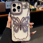 Custodia TPU con farfalla galvanizzata per iPhone 12 e 13