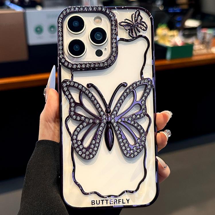 Custodia TPU con farfalla galvanizzata per iPhone 12 e 13