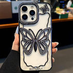 Custodia TPU con farfalla galvanizzata per iPhone 12 e 13