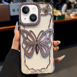 Custodia TPU con farfalla galvanizzata per iPhone 12 e 13