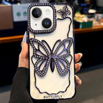 Custodia TPU con farfalla galvanizzata per iPhone 12 e 13