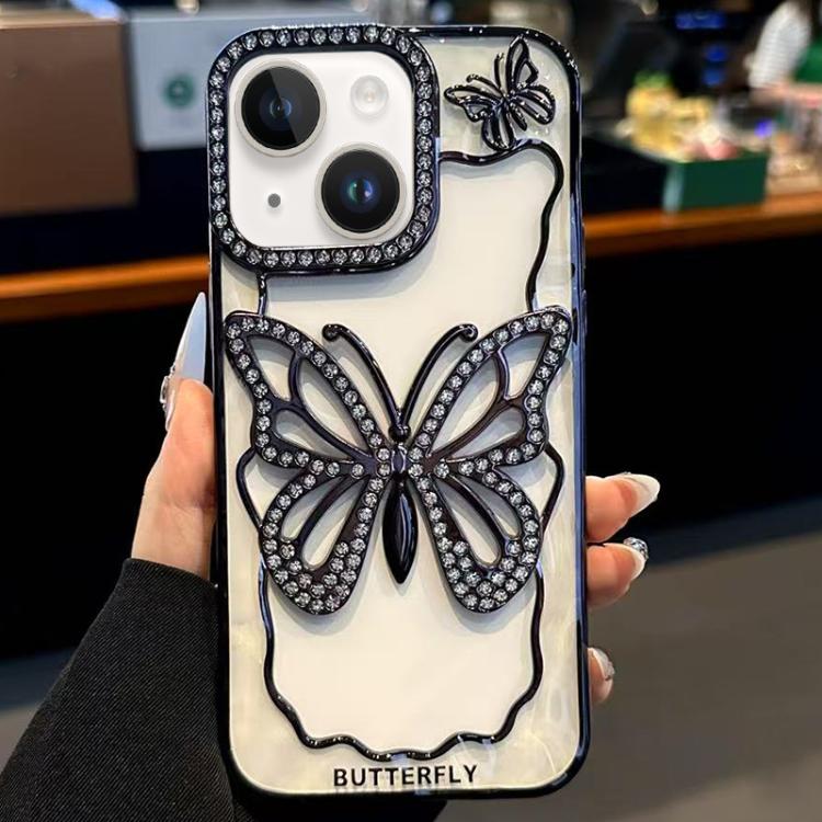 Custodia TPU con farfalla galvanizzata per iPhone 12 e 13