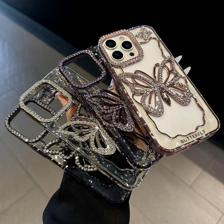 Custodia TPU con farfalla galvanizzata per iPhone 12 e 13