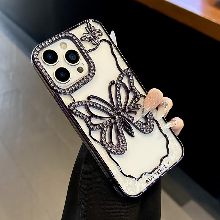 Custodia TPU con farfalla galvanizzata per iPhone 12 e 13