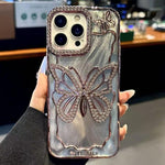 Custodia TPU effetto farfalla per iPhone 15 e 16