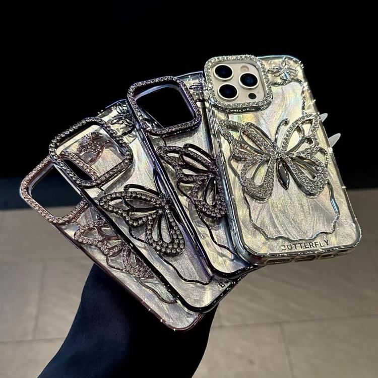 Custodia TPU effetto farfalla per iPhone 15 e 16