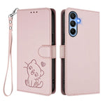 Custodia in pelle con ciondolo per Samsung Galaxy A15 4G e A55 5G