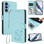 Custodia in pelle con ciondolo per Samsung Galaxy A15 4G e A55 5G