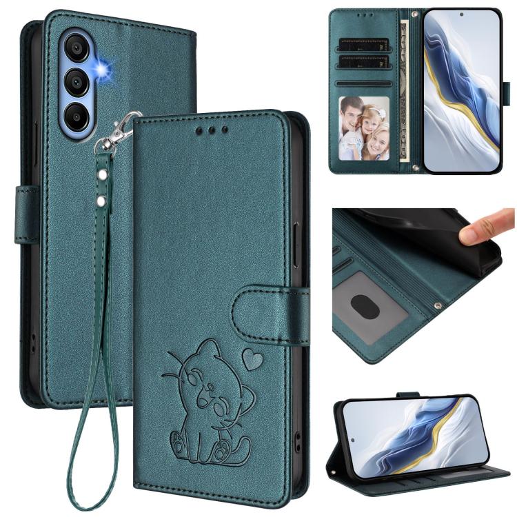 Custodia in pelle con ciondolo per Samsung Galaxy A15 4G e A55 5G