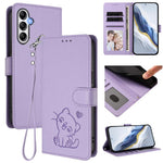 Custodia in pelle con ciondolo per Samsung Galaxy A15 4G e A55 5G