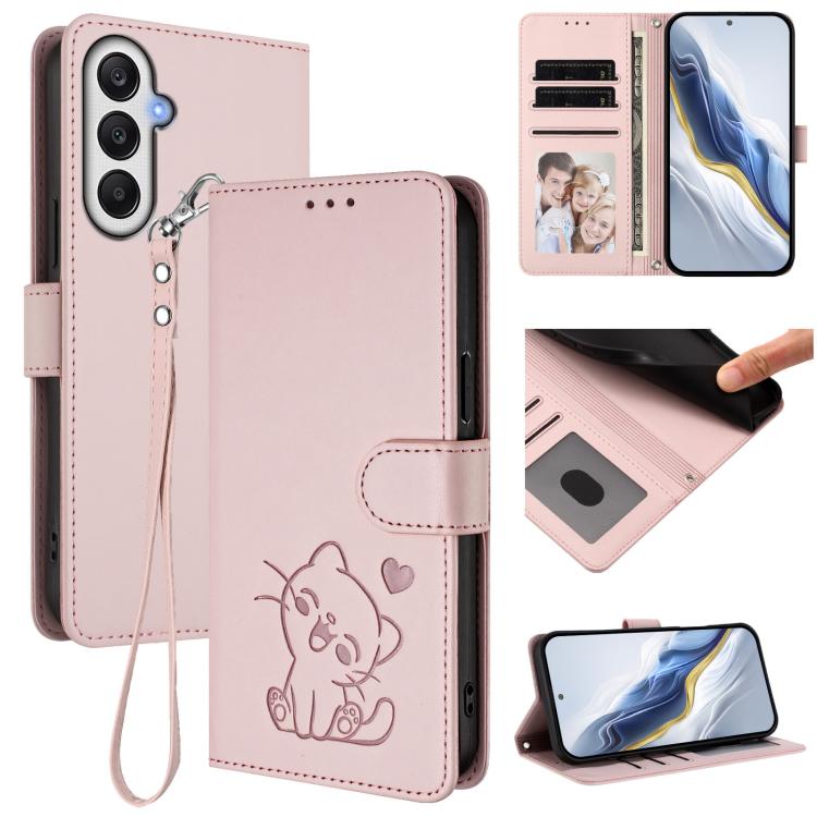 Custodia in pelle con ciondolo per Samsung Galaxy A16 4G/5G e A05s/F14 4G