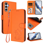 Custodia in pelle con ciondolo per Samsung Galaxy A35 5G e A25 5G Global e A25