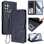 Custodia in pelle con ciondolo per Samsung Galaxy A35 5G e A25 5G Global e A25