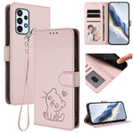 Custodia in pelle con ciondolo per Samsung Galaxy A24 4G e A23 4G / 5G e A23