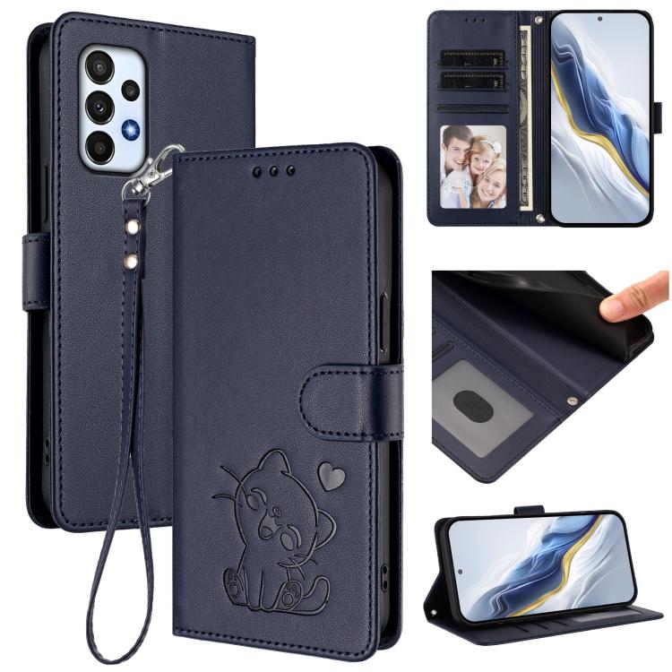 Custodia in pelle con ciondolo per Samsung Galaxy A24 4G e A23 4G / 5G e A23