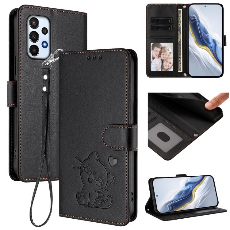 Custodia in pelle con ciondolo per Samsung Galaxy A24 4G e A23 4G / 5G e A23