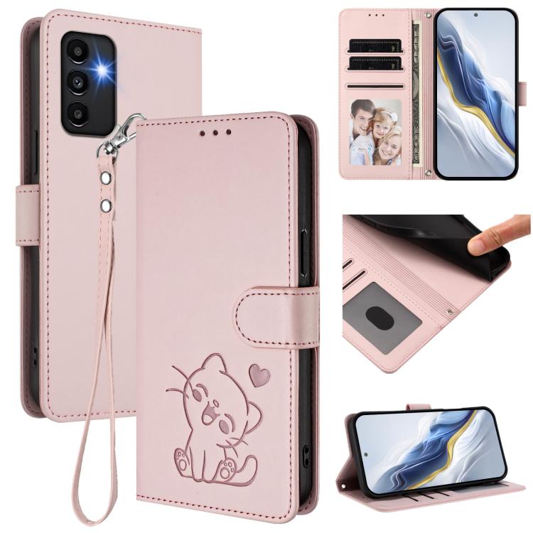 Custodia in pelle con ciondolo per Samsung Galaxy A13 4G e A53 5G